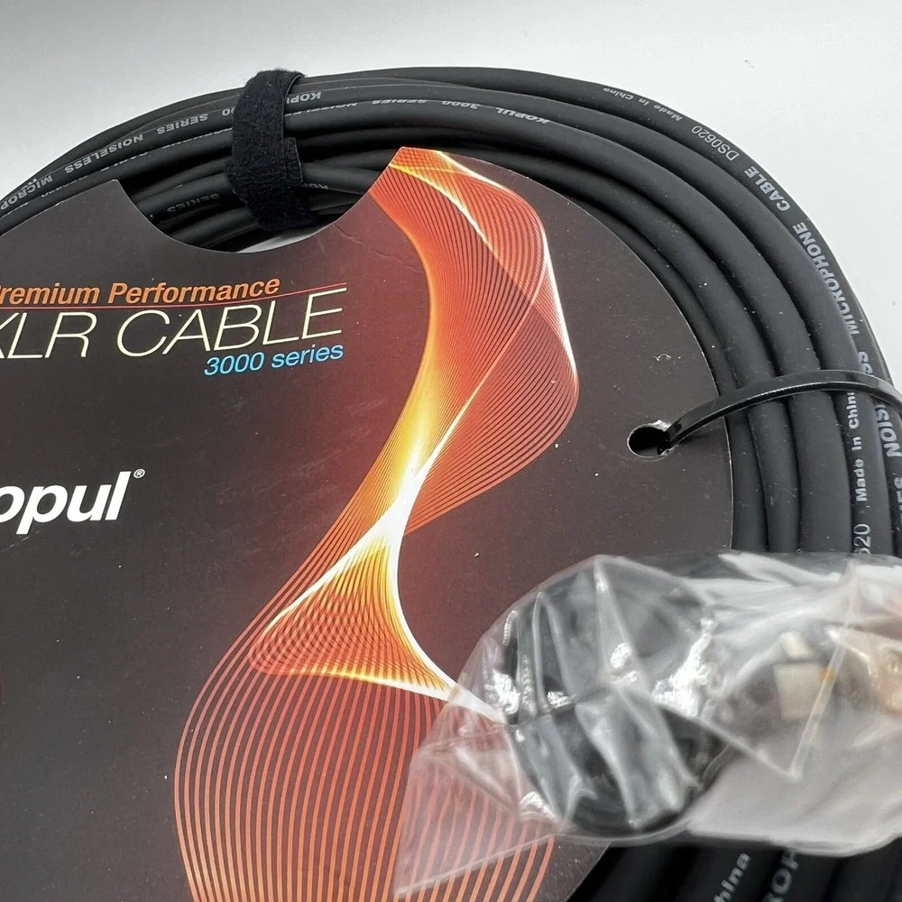 Premium Performance XLR Microphone Cable 3 pin 50 ft. Black 3000 series‎